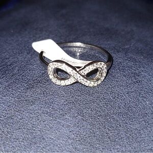 Sterling Silver Infinity CZ Ring in Silver